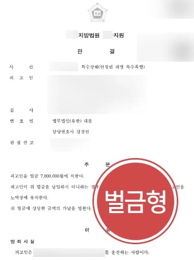 [특수폭행죄 벌금형 방어] 자동차로 보행자 위협한 혐의 경미한 벌금형으로 마무리