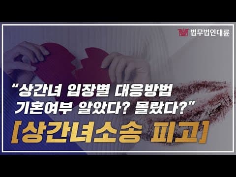 상간녀소송 피고측 유형별 대응방법 (상간녀대응방법,가사전문변호사,이혼전문변호사,상간녀변호)